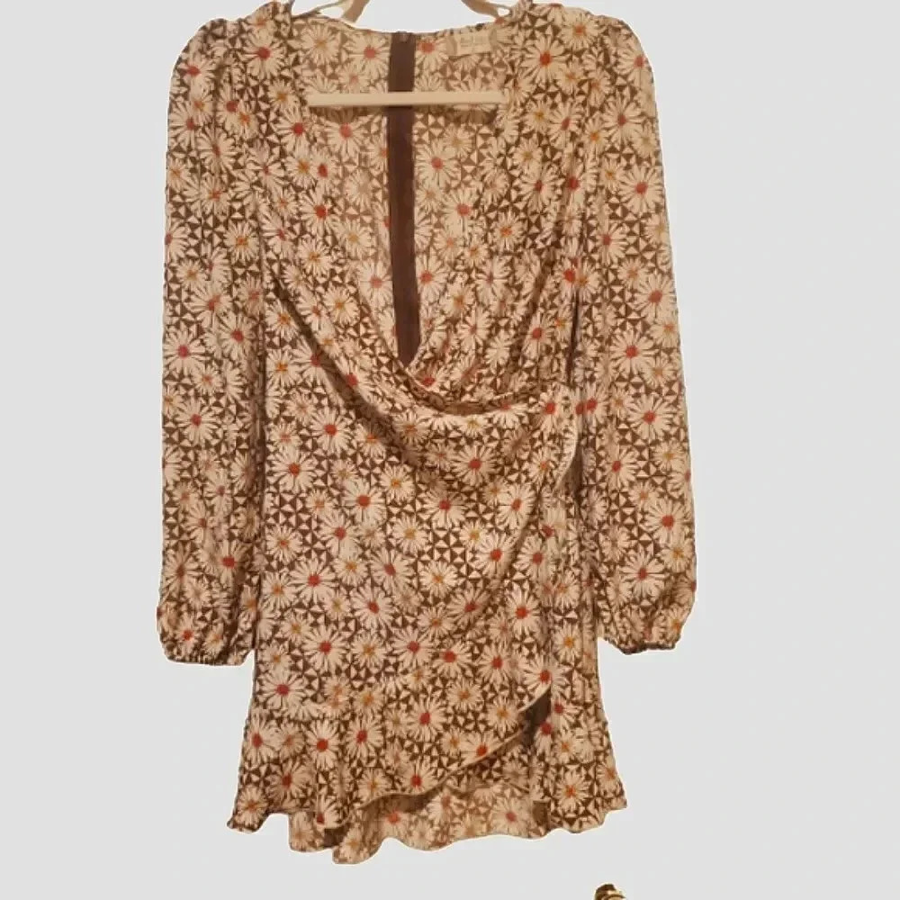 Altar’d State Floral Wrap Mini Dress – XS